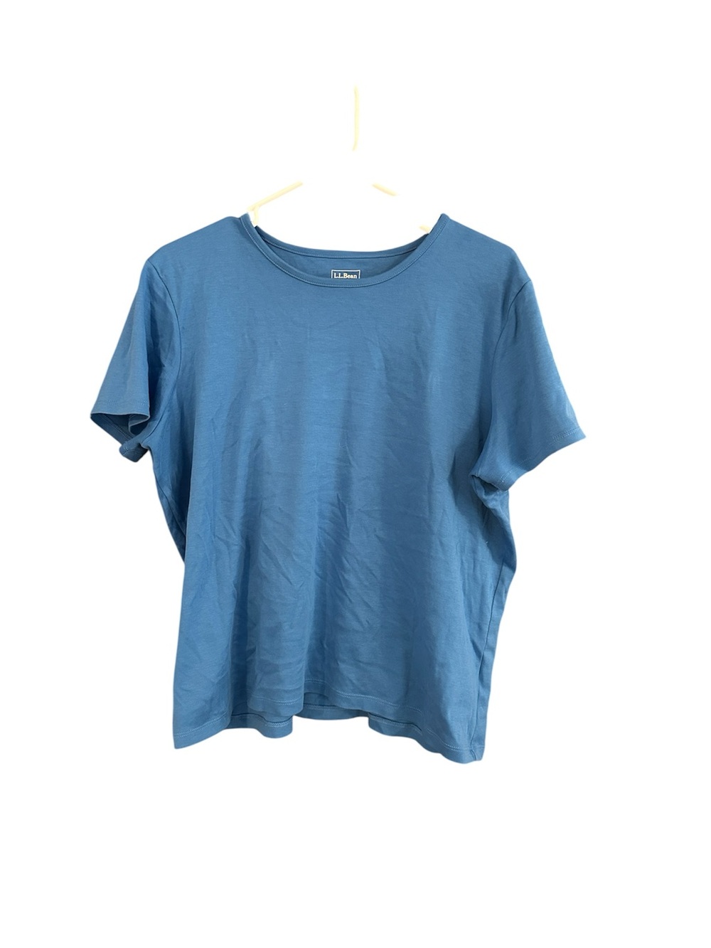 L.L. Bean Women’s Blue Pima Cotton Crewneck Tee | Soft Casual Basic | EUC Sz L